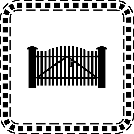 gate vector iconのイラスト素材