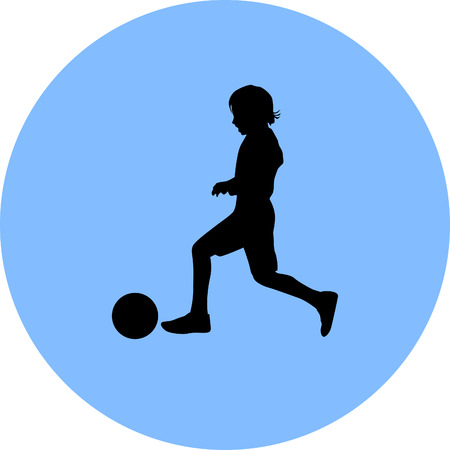 kid play soccerのイラスト素材