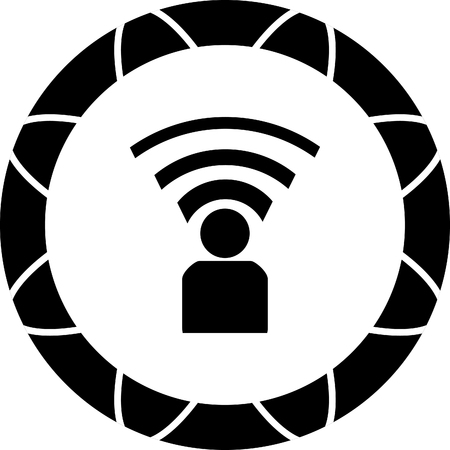 wifi vector iconのイラスト素材