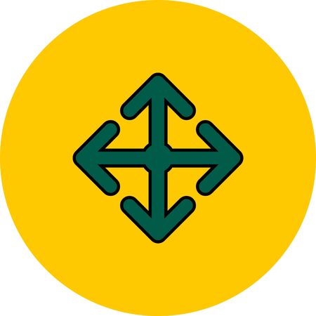 arrow move vector iconのイラスト素材