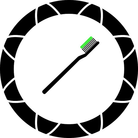 toothbrush vector iconのイラスト素材