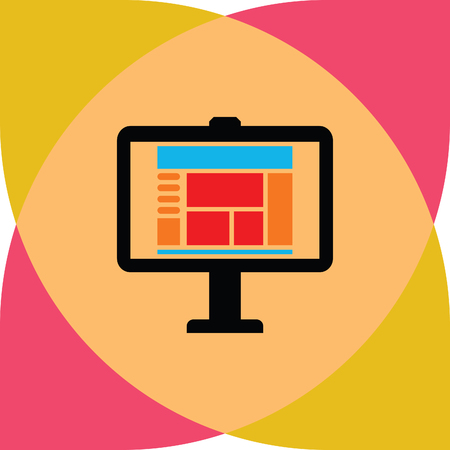 computer screen vector iconのイラスト素材