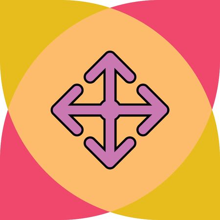 arrow move vector iconのイラスト素材