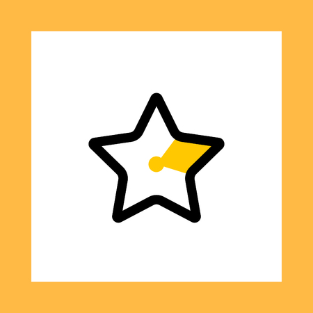 gold star favorite iconのイラスト素材