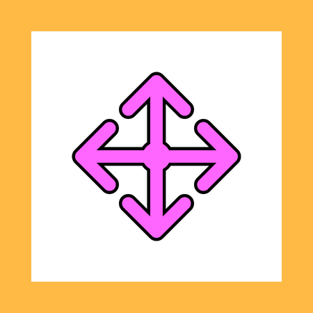 arrow move vector iconのイラスト素材