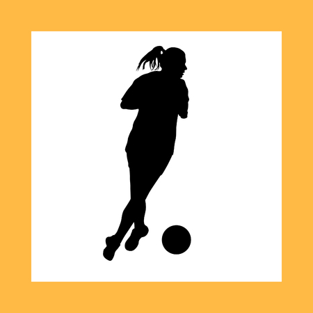 woman soccer playerのイラスト素材