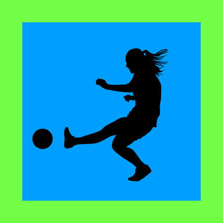 woman soccer playerのイラスト素材