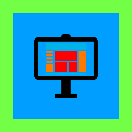 computer screen vector iconのイラスト素材