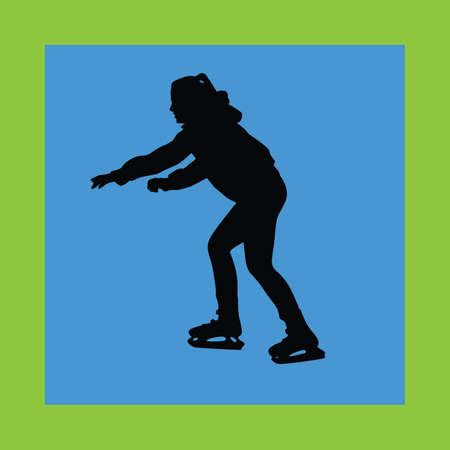 ice skatingのイラスト素材