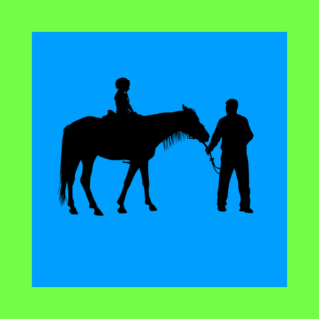 horse riding schoolのイラスト素材