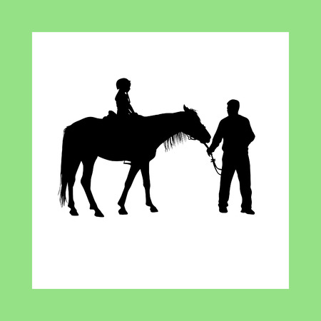 horse riding schoolのイラスト素材