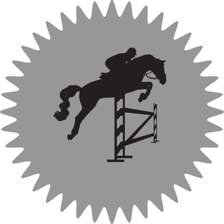 jockey and horseのイラスト素材