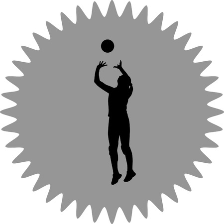 volleyball woman playerのイラスト素材