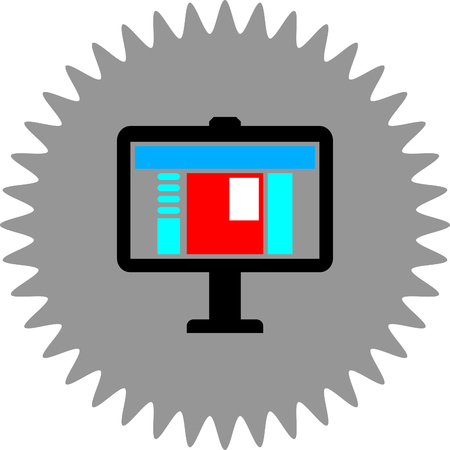 computer screen vector iconのイラスト素材