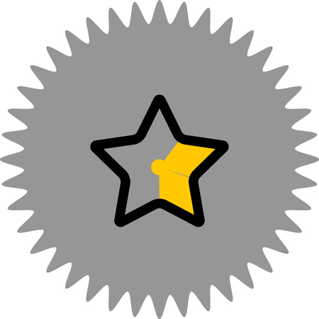 gold star favorite iconのイラスト素材