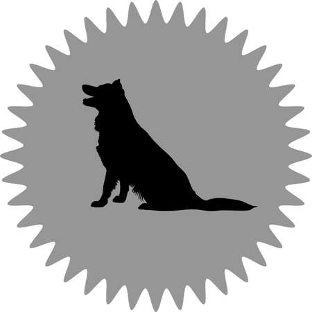 dog silhouetteのイラスト素材