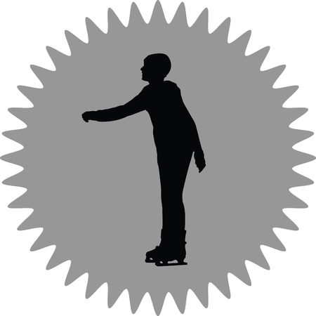 ice skatingのイラスト素材