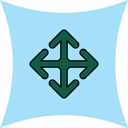 arrow move vector iconのイラスト素材