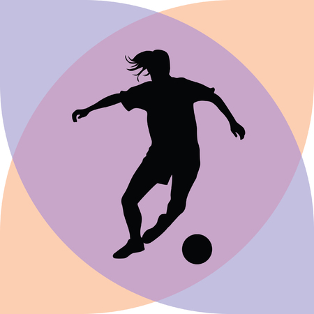 woman soccer playerのイラスト素材