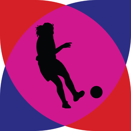 woman soccer playerのイラスト素材