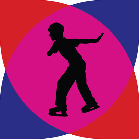 ice skatingのイラスト素材