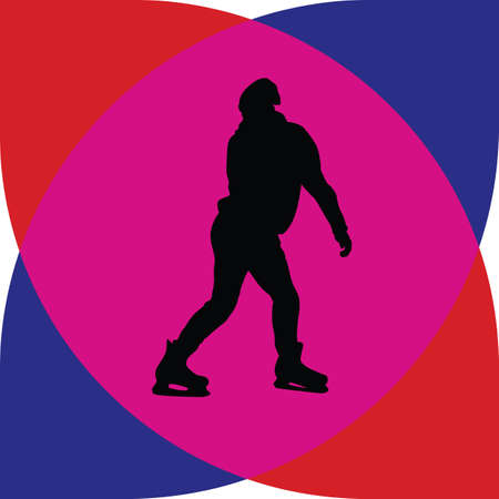 ice skatingのイラスト素材