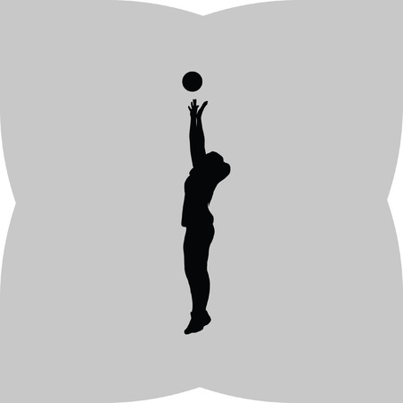 volleyball woman playerのイラスト素材