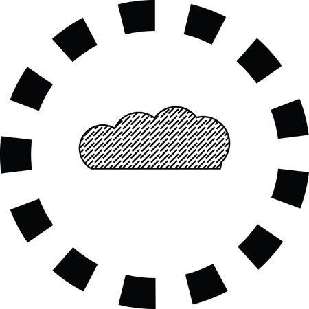 rain cloud vector iconのイラスト素材