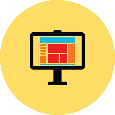computer screen vector iconのイラスト素材