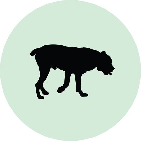 dog silhouetteのイラスト素材