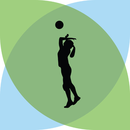 volleyball woman playerのイラスト素材