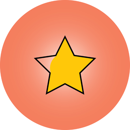 gold star favorite iconのイラスト素材