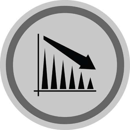 Bar chart decrease signのイラスト素材