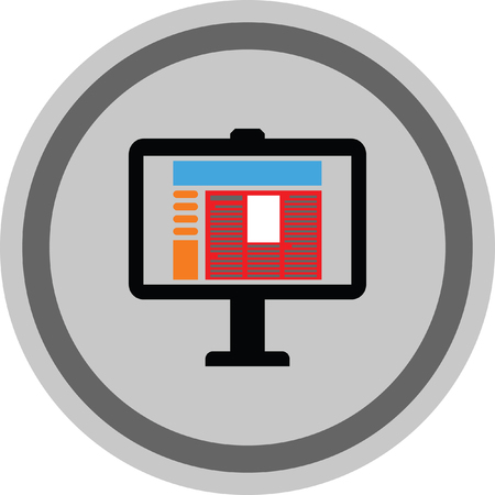 computer screen vector iconのイラスト素材