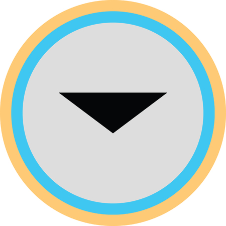 down arrow vector iconのイラスト素材