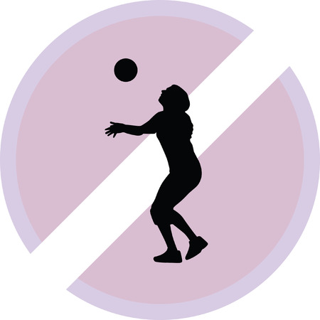 volleyball woman playerのイラスト素材