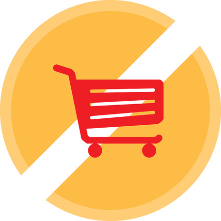 Shopping cart signのイラスト素材