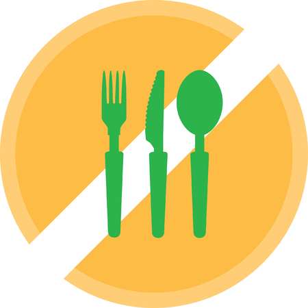 spoon and fork iconのイラスト素材