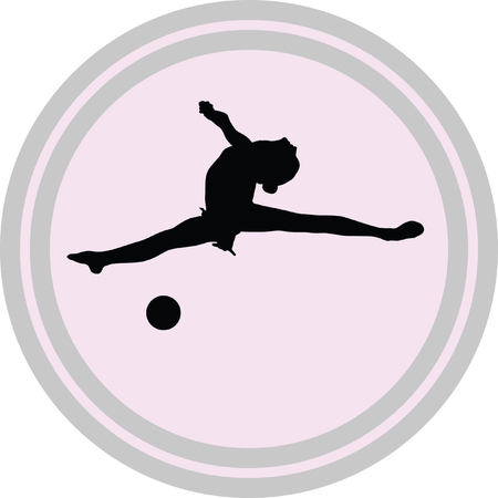 rhythmic gymnasticsのイラスト素材