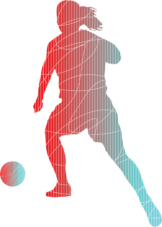 woman soccer playerのイラスト素材