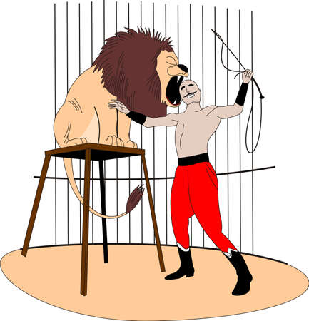 circus with lionのイラスト素材