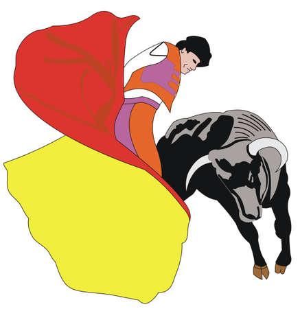 matador with bullのイラスト素材