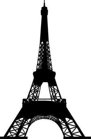 eiffel tower silhouetteのイラスト素材