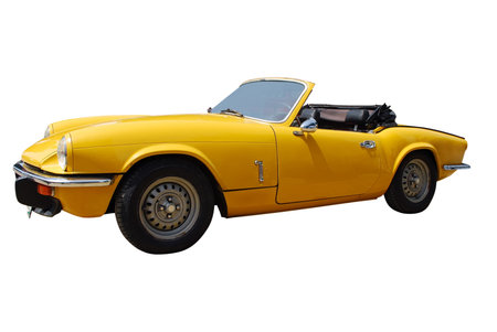 oldtimer cabriolet car isolatedの写真素材