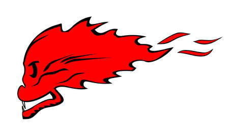 fire skull vector fileのイラスト素材