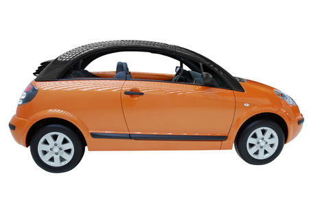 orange city car isolated