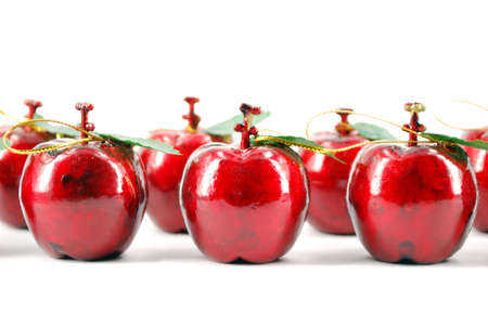 red apple Christmas decorationの写真素材