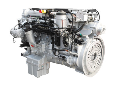 truck engine isolated on white
