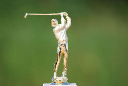 golf player gold statueの写真素材
