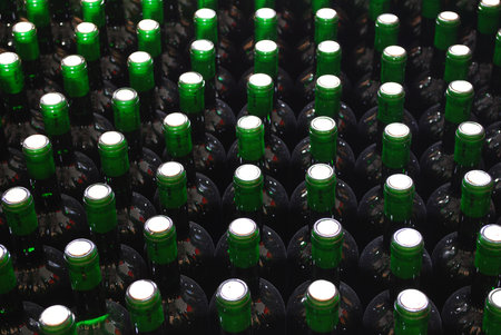 wine bottlesの写真素材